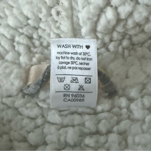 EBERJEY - Alpine Chic Reversable Modal-Jersey & Fleece Robe - Grey - Size S - Picture 5 of 5